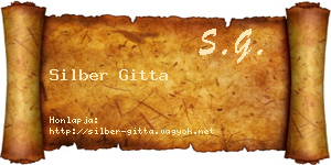 Silber Gitta névjegykártya